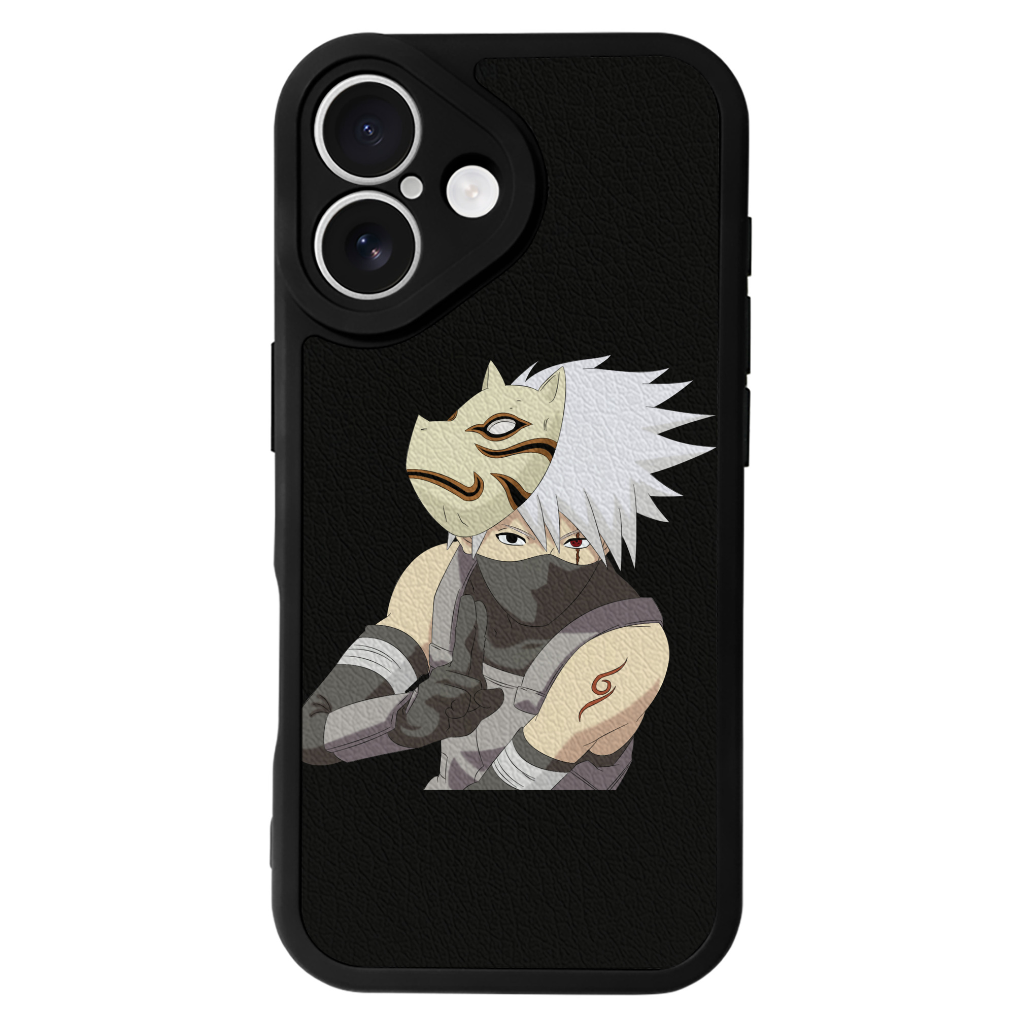（画像用） NARUTO -ナルト- はたけ カカシ Hatake Kakashi 【iPhone 16シリーズ対応】シリコンスマホケース（レザー調） 材質：シリコン